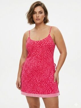 Vintage Heart‑Print Lingerie Slip – 1X | Coquette Valentine‑Core Y2K Romantic